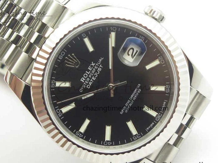 Black Markers Jubilee DateJust Edition on Best 41 REF Clone 126334 Bracelet 1:1 V2 A3235 SS Stick Dial 0927